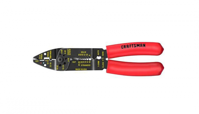 Craftsman Wire Cutter-Stripper and Crimper Pliers, Up-Front, AWG Wire